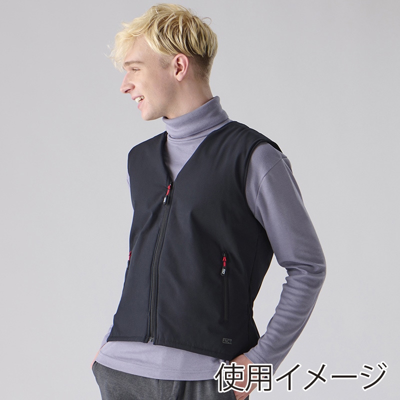 アイリスオーヤマ ファンクト インナーヒートベスト バッテリー付き S ブラック FC21620-BKS 1セット(ご注文単位1セット)【直送品】