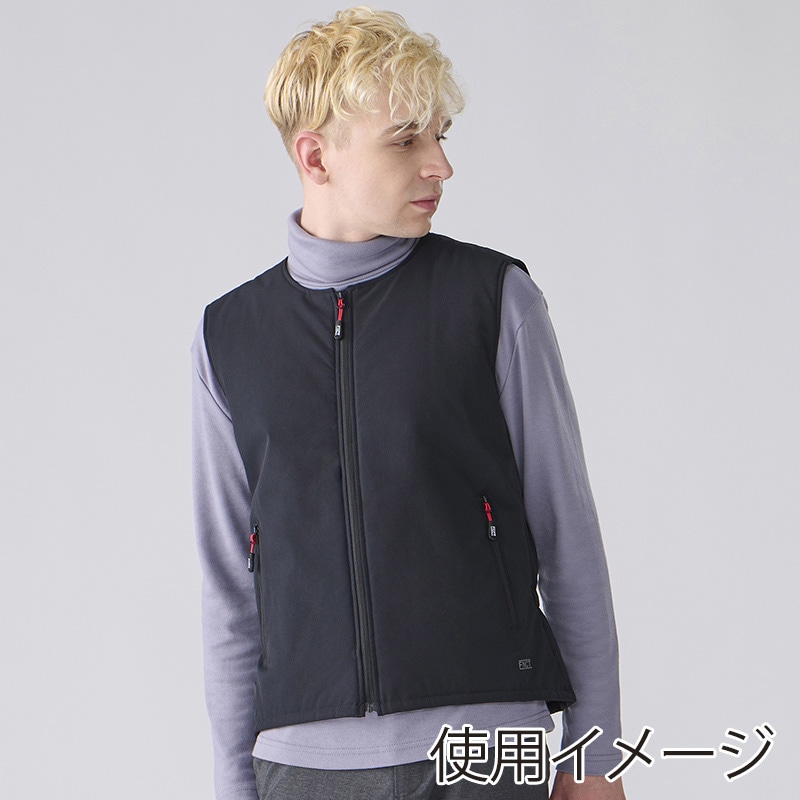 アイリスオーヤマ ファンクト インナーヒートベスト バッテリー付き XL ブラック FC21620-BKXL 1セット(ご注文単位1セット)【直送品】