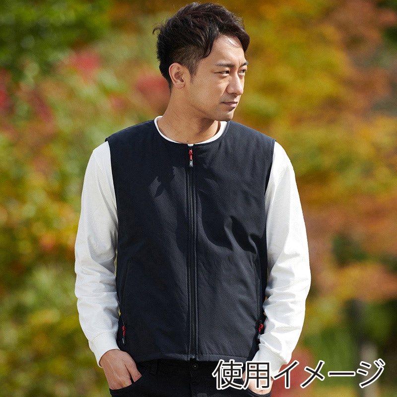 アイリスオーヤマ ファンクト インナーヒートベスト バッテリー付き 3L ブラック FC21620-BK3L 1セット(ご注文単位1セット)【直送品】