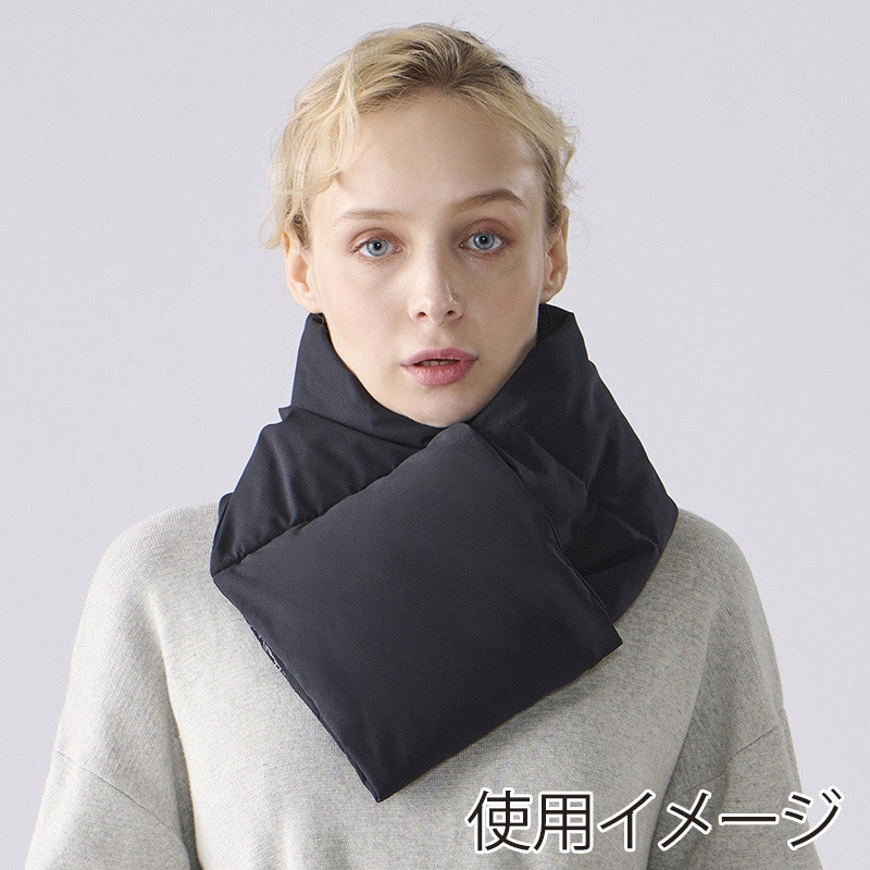 アイリスオーヤマ ファンクト　ヒートネックウォーマー　ポケッタブル ブラック FC21701-BK 1枚（ご注文単位1枚）【直送品】