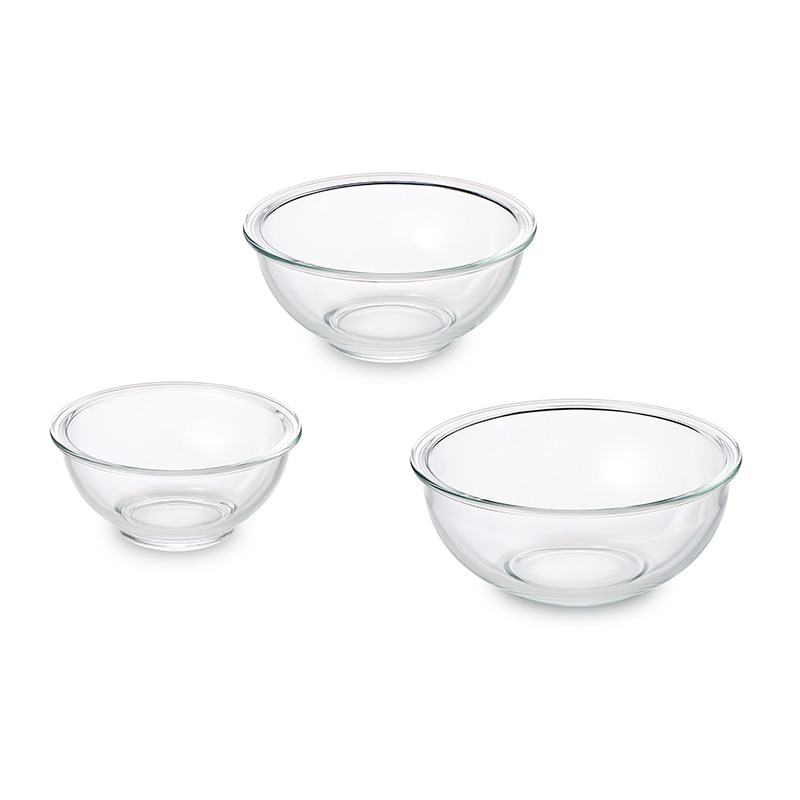 アイリスオーヤマ 耐熱ガラスボウル 3点セット TGB-3S 1個(ご注文単位1個)【直送品】