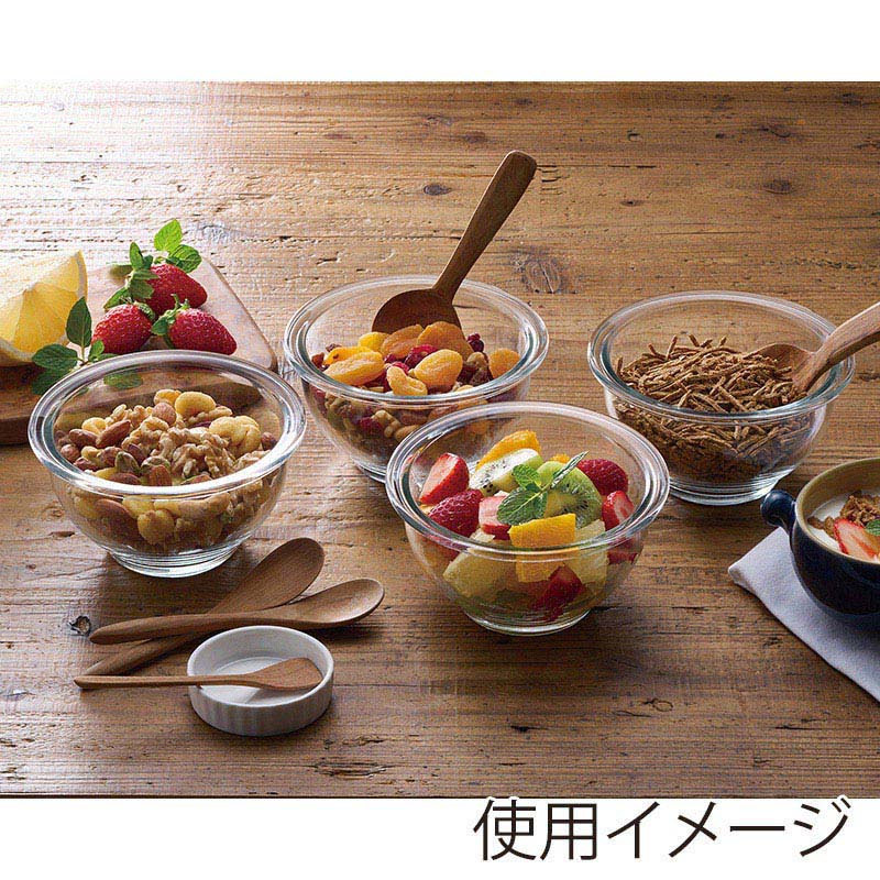 アイリスオーヤマ 耐熱ガラスボウル 4点セット ホワイト TGB-4S 1個(ご注文単位1個)【直送品】