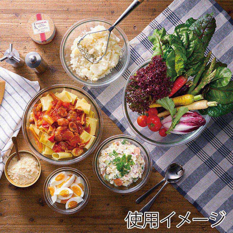 アイリスオーヤマ 耐熱ガラスボウル 5点セット ホワイト TGB-5S 1個(ご注文単位1個)【直送品】