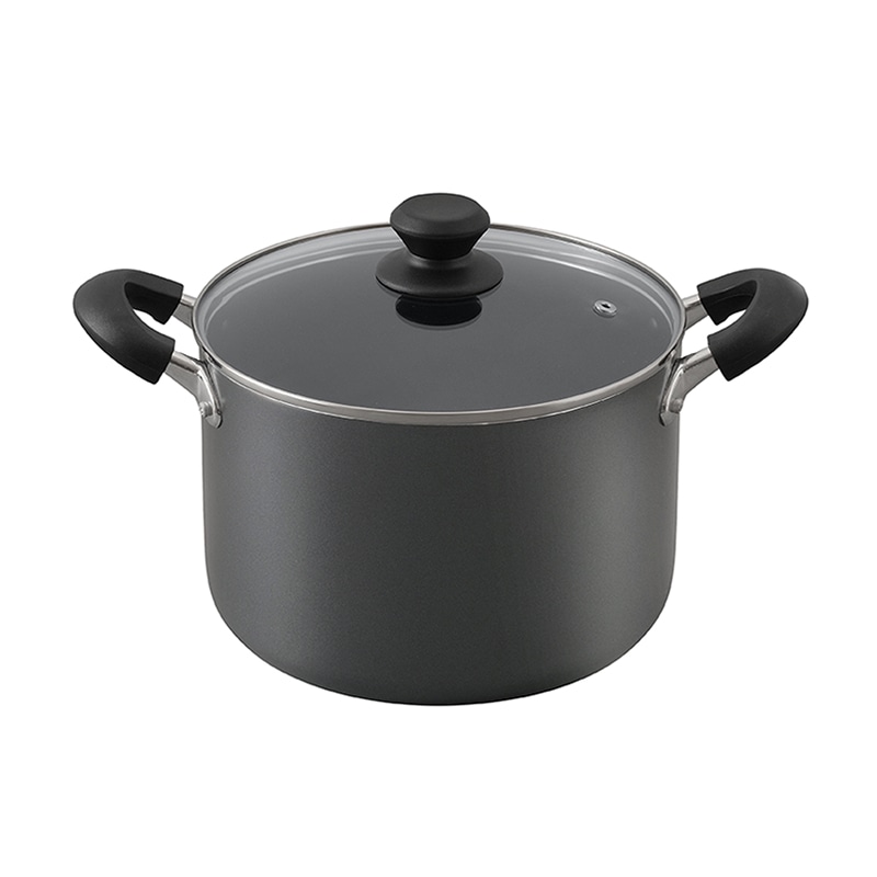 アイリスオーヤマ ダイヤモンドコート 両手なべ IH/ガス火対応 22cm ブラック DIS-P22D 1個(ご注文単位1個)【直送品】