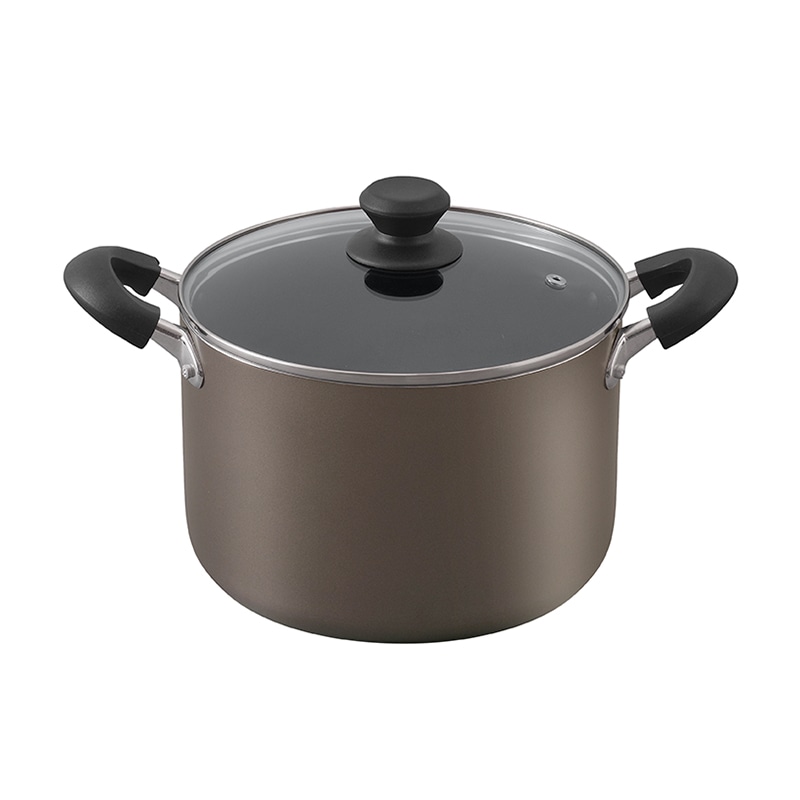 アイリスオーヤマ ダイヤモンドコート 両手なべ IH/ガス火対応 22cm ブラウン DIS-P22D 1個(ご注文単位1個)【直送品】