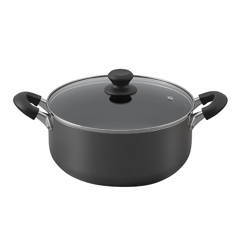 アイリスオーヤマ ダイヤモンドコート 両手なべ IH/ガス火対応 26cm ブラック DIS-P26 1個(ご注文単位1個)【直送品】