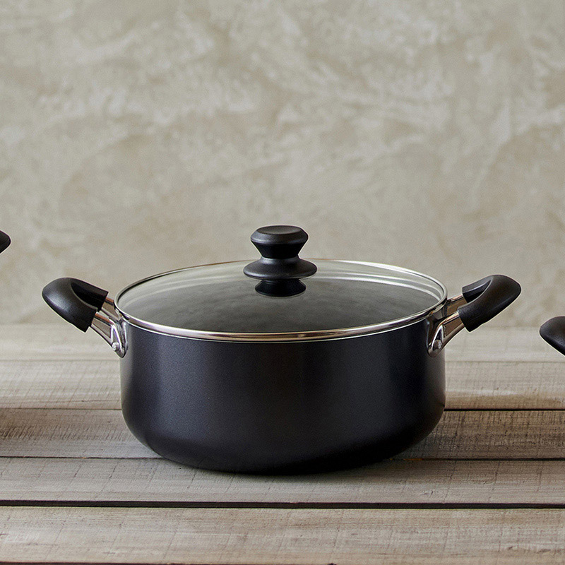 アイリスオーヤマ ダイヤモンドコート 両手なべ IH/ガス火対応 26cm ブラック DIS-P26 1個(ご注文単位1個)【直送品】