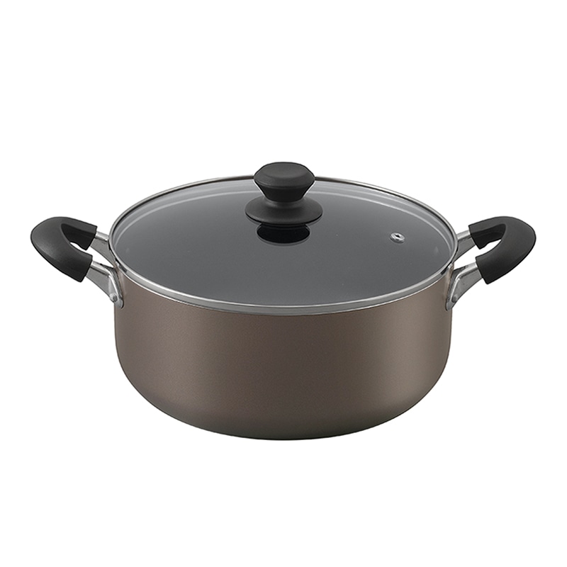 アイリスオーヤマ ダイヤモンドコート 両手なべ IH/ガス火対応 26cm ブラウン DIS-P26 1個(ご注文単位1個)【直送品】