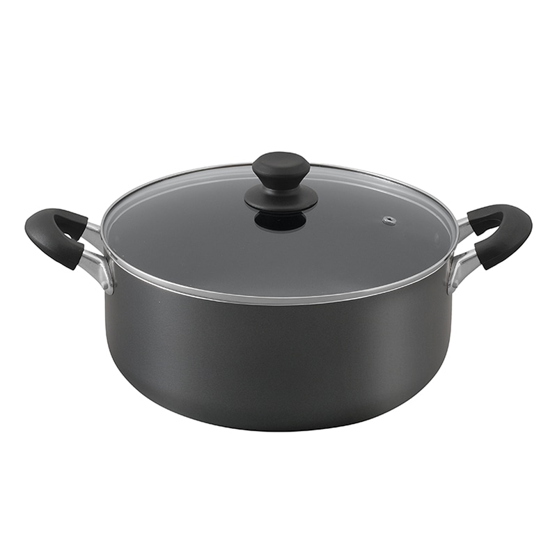 アイリスオーヤマ ダイヤモンドコート 両手なべ IH/ガス火対応 28cm ブラック DIS-P28 1個(ご注文単位1個)【直送品】