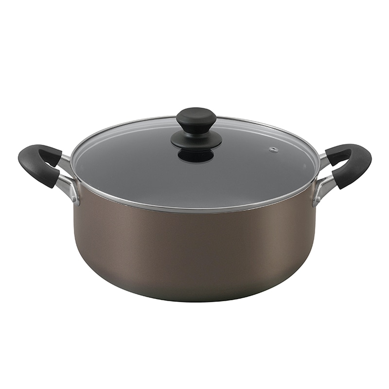 アイリスオーヤマ ダイヤモンドコート 両手なべ IH/ガス火対応 28cm ブラウン DIS-P28 1個(ご注文単位1個)【直送品】