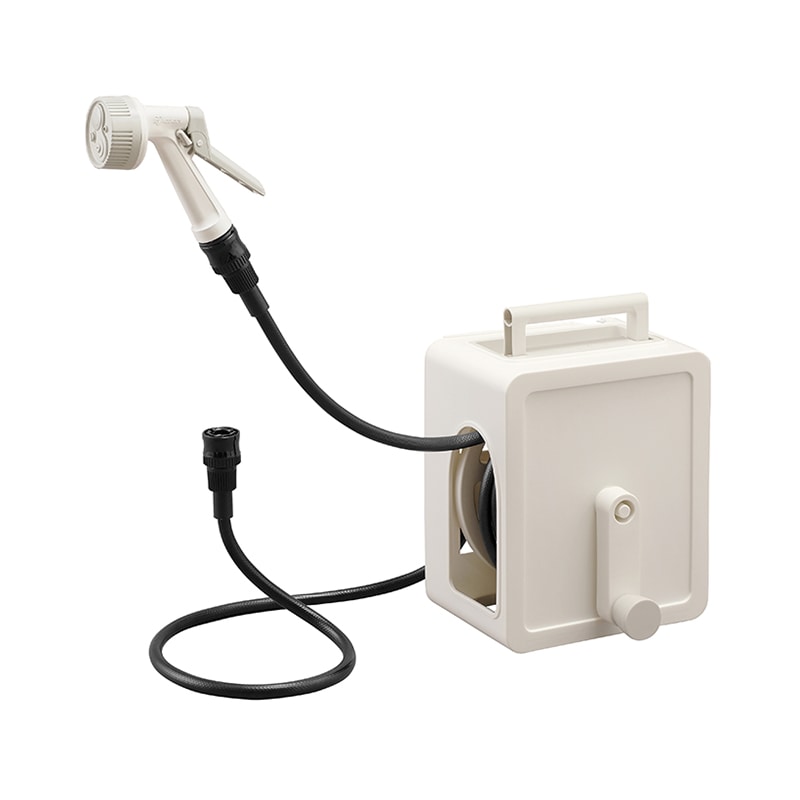 アイリスオーヤマ フルカバーコンパクトホースリール 10m ホワイト FCH-10M 1個(ご注文単位1個)【直送品】