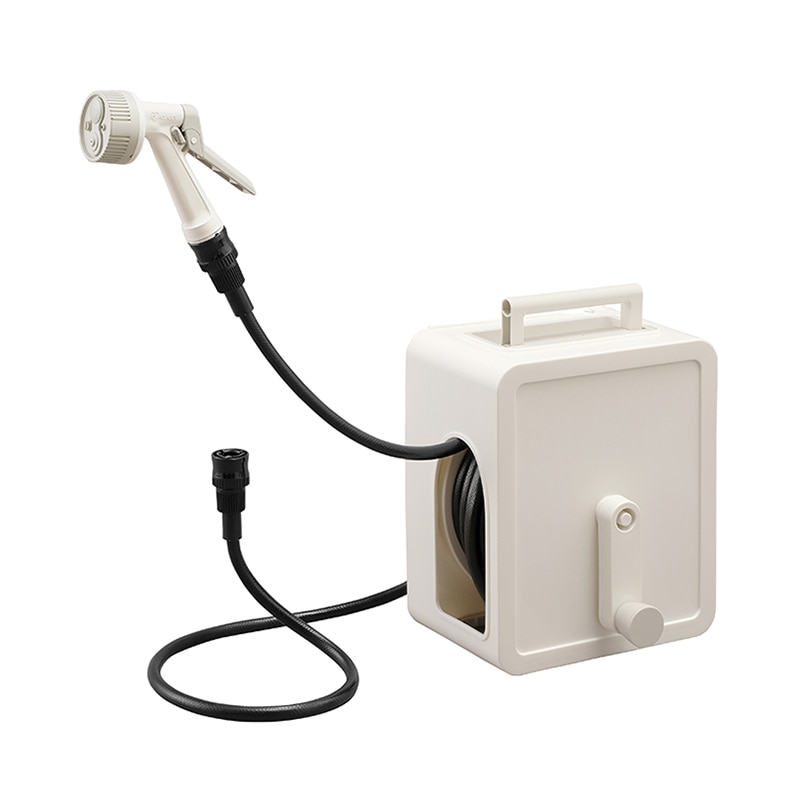 アイリスオーヤマ フルカバーコンパクトホースリール 15m ホワイト FCH-15M 1個(ご注文単位1個)【直送品】