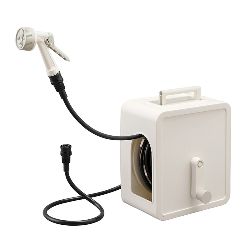 アイリスオーヤマ フルカバーコンパクトホースリール 20m ホワイト FCH-20M 1個(ご注文単位1個)【直送品】