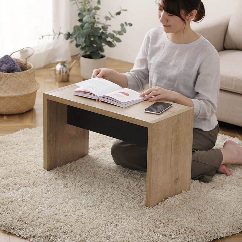 アイリスオーヤマ サイドテーブル STB-288W ライトナチュラル 292153 1台(ご注文単位1台)【直送品】