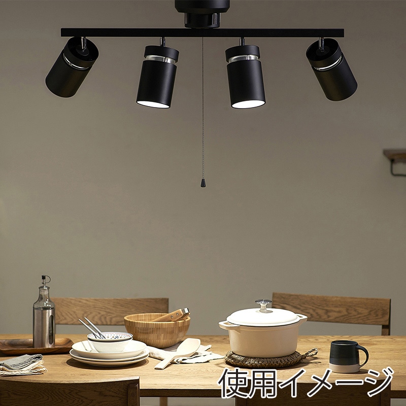 アイリスオーヤマ 4灯シーリングライト ストレートタイプ マットブラック CE4LA-22SS-MB 1台(ご注文単位1台)【直送品】