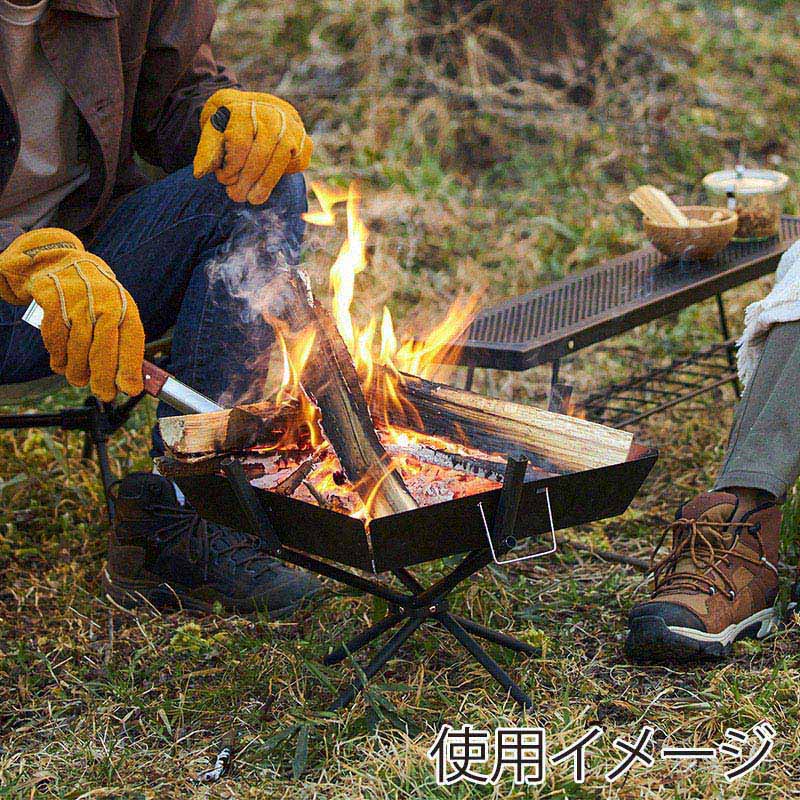 アイリスオーヤマ ヒューゲル 焚き火台 ブラック TKB-ST43 1台(ご注文単位1台)【直送品】