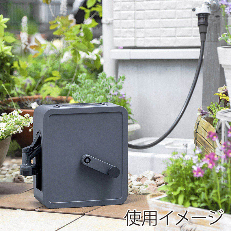 アイリスオーヤマ フルカバーコンパクトホースリール 20m　ダークグレー FCH-20M 1個（ご注文単位1個）【直送品】