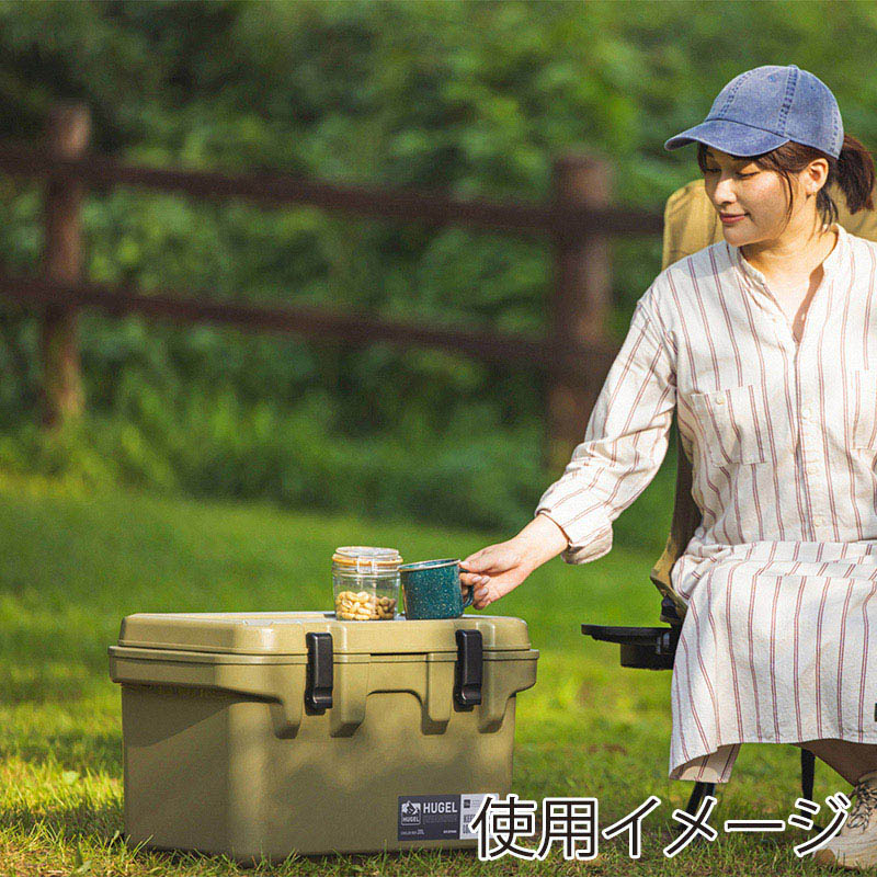 アイリスオーヤマ ヒューゲル クーラーボックス 20L カーキ TC-20 1個(ご注文単位1個)【直送品】