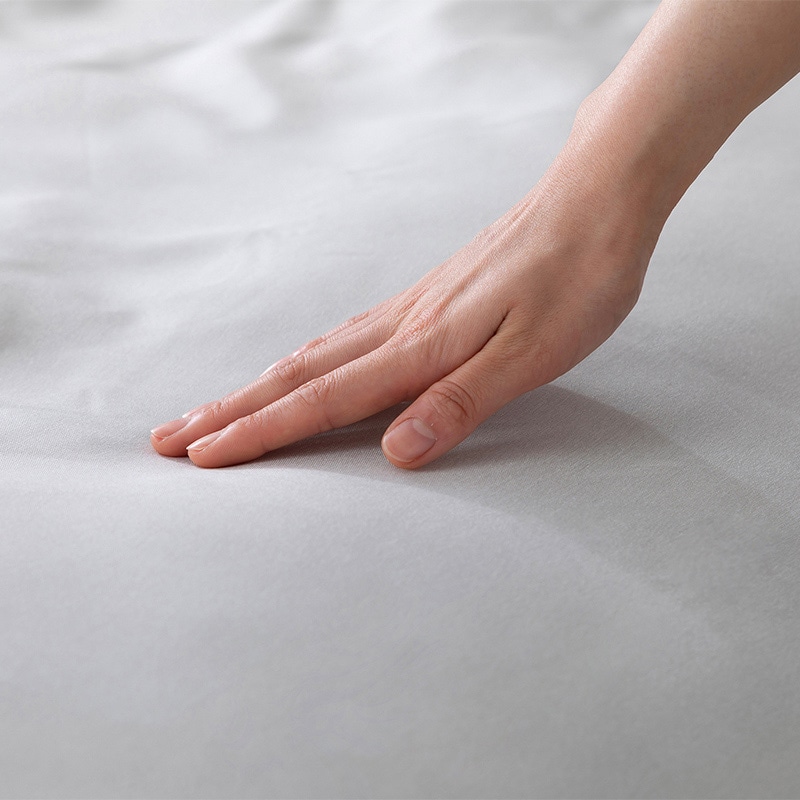 アイリスオーヤマ ボックスシーツ シャンブレー ダブル ライトグレー BXS-TP-D 1枚(ご注文単位1枚)【直送品】