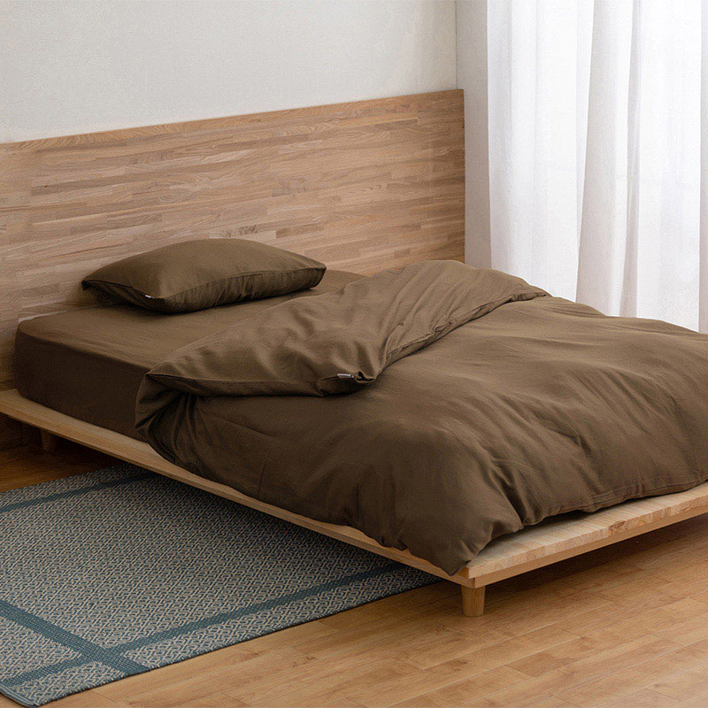 アイリスオーヤマ ボックスシーツ サテン セミダブル ブラウン BXS-CS-SD 1枚(ご注文単位1枚)【直送品】