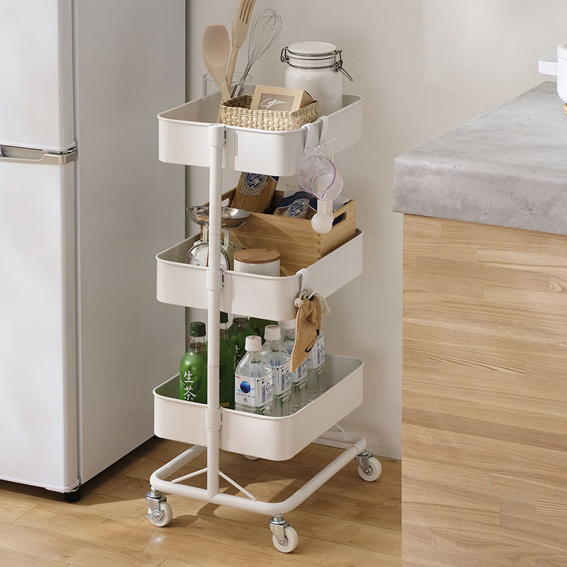 アイリスオーヤマ キッチンワゴン KWG-HA ホワイト 100902 1台(ご注文単位1台)【直送品】
