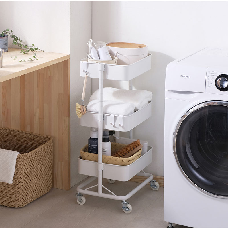 アイリスオーヤマ キッチンワゴン KWG-HA ホワイト 100902 1台(ご注文単位1台)【直送品】