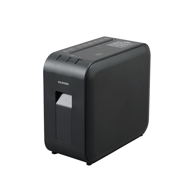 アイリスオーヤマ パーソナルシュレッダー マイクロクロスカット ブラック P4HS75M-B 1台(ご注文単位1台)【直送品】