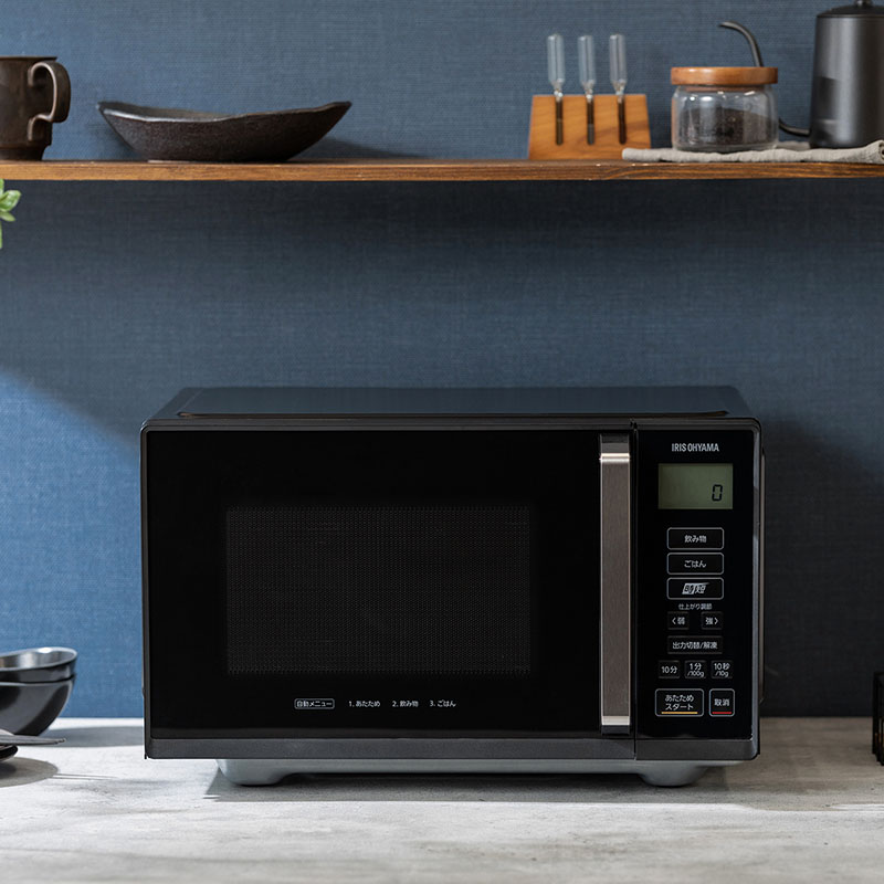 アイリスオーヤマ 電子レンジ 22L フラットテーブル 22LIMB-F2202-B ブラック 101997 1台(ご注文単位1台)【直送品】