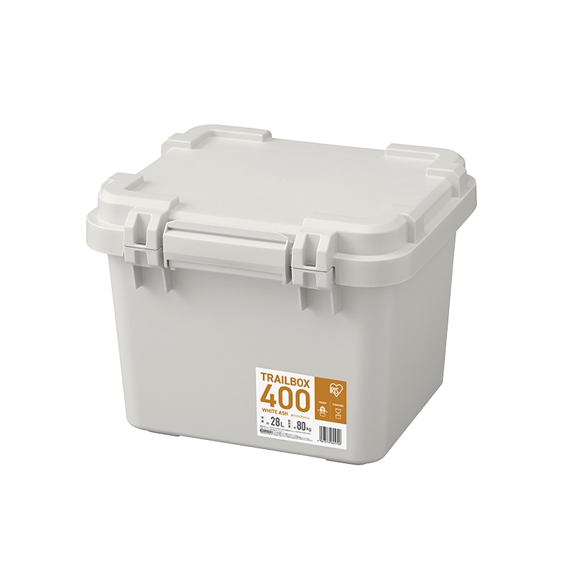 アイリスオーヤマ コンテナボックス TRAILBOX 400 28L ホワイトアッシュ TRB-400 1個(ご注文単位1個)【直送品】