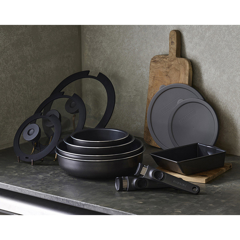 アイリスオーヤマ テラコート 深型フライパン・なべ12点セット IH/ガス火対応 グレイッシュブラウン EHDC-S12S 1個(ご注文単位1個)【直送品】