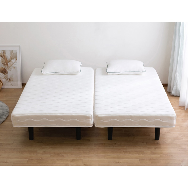 アイリスオーヤマ 脚付きボンネルコイルマットレス シングル ホワイト BAM-S 1台(ご注文単位1台)【直送品】