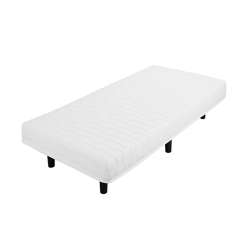 アイリスオーヤマ 脚付きポケットコイルマットレス シングル ホワイト PAM-S 1台(ご注文単位1台)【直送品】