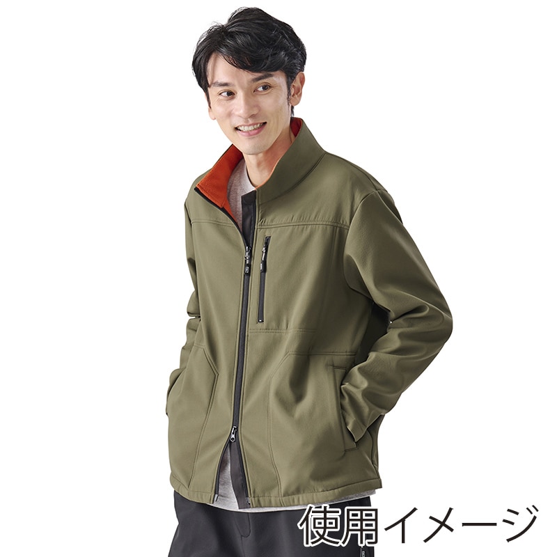 アイリスオーヤマ ファンクト　保温ジャケット　ストレッチ　裏フリース ボンディング　カーキ／オレンジ FC22400-KHXL 1枚（ご注文単位1枚）【直送品】