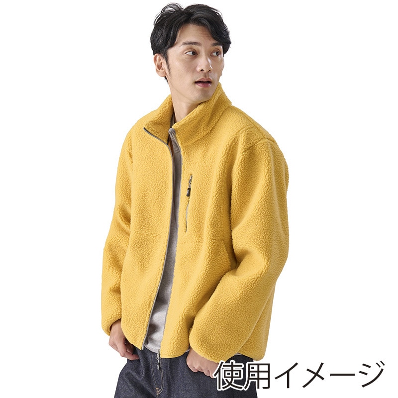 アイリスオーヤマ ファンクト ボアフリース 保温裏アルミジャケット 3L イエロー FC22501-YE3L 1枚(ご注文単位1枚)【直送品】