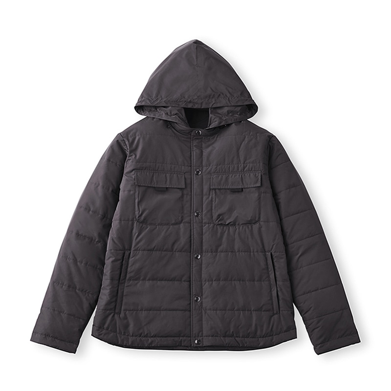 アイリスオーヤマ ファンクト　中綿　保温フード付きブルゾン M　ブラック FC22504-BKM 1枚（ご注文単位1枚）【直送品】