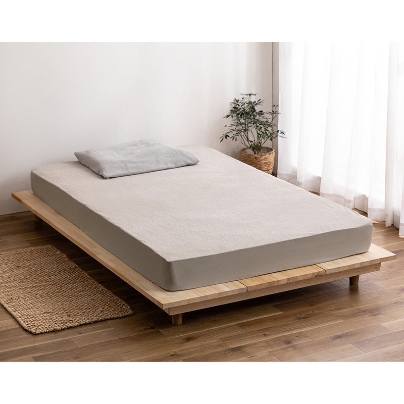 アイリスオーヤマ 透湿防水ボックスシーツ セミダブル ベージュ BXS-TCST-SD 1枚(ご注文単位1枚)【直送品】