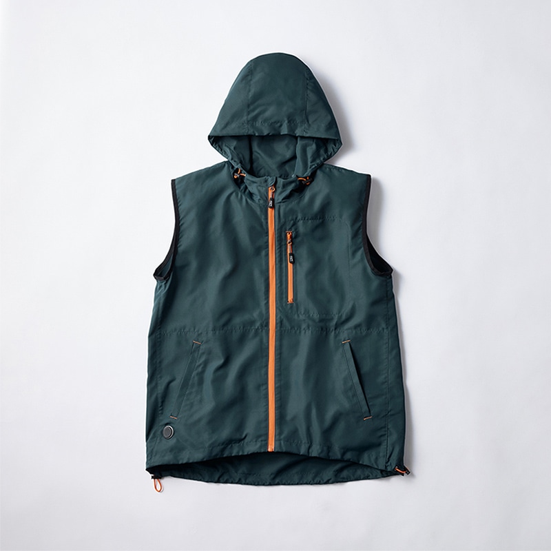 アイリスオーヤマ ファンクト　クールウェア　フード付きベストセット XL　ブルーグリーン FC23300-BGXL 1セット（ご注文単位1セット）【直送品】