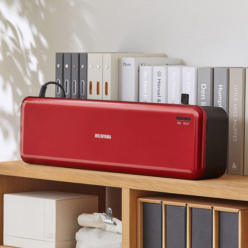 アイリスオーヤマ 高速起動ラミネーター A3対応 2本ローラー レッド KHSL-A322-R 1台(ご注文単位1台)【直送品】