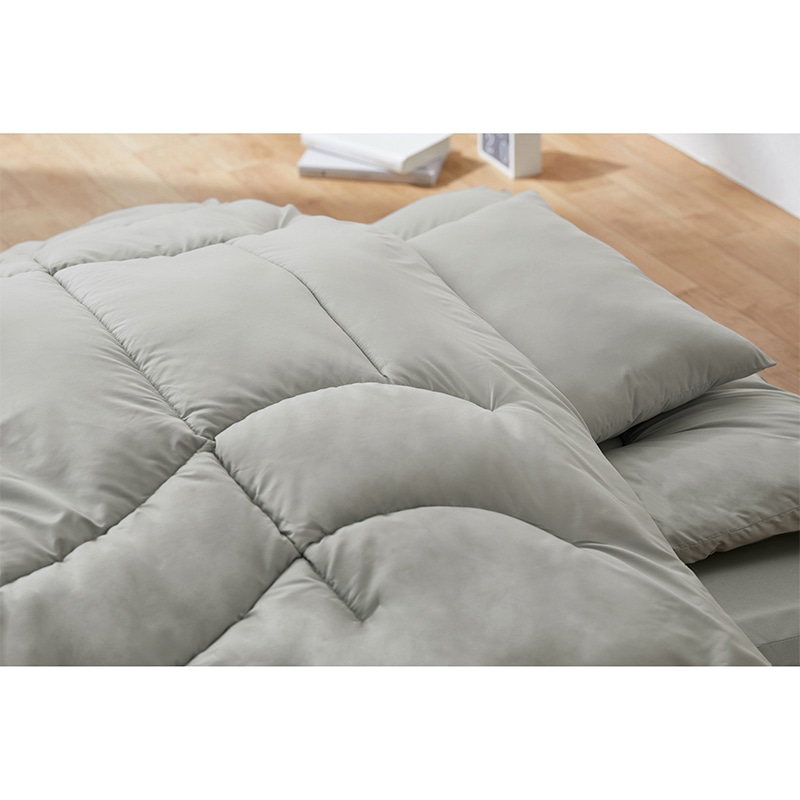 アイリスオーヤマ マットレス付き布団5点セット ライトグレー KFS-M5S 1セット(ご注文単位1セット)【直送品】