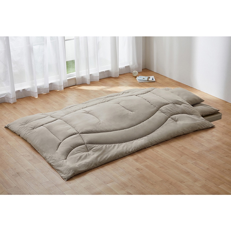 アイリスオーヤマ マットレス付き布団5点セット ベージュ KFS-M5S 1セット(ご注文単位1セット)【直送品】