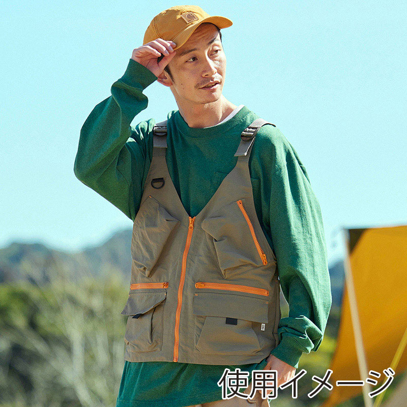 アイリスオーヤマ ファンクト 防融加工 撥水マルチポケットベスト S カーキ FC23103-KHS 1枚(ご注文単位1枚)【直送品】