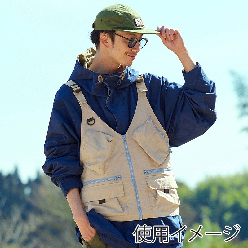 アイリスオーヤマ ファンクト　防融加工　撥水マルチポケットベスト XL　ベージュ FC23103-BEXL 1枚（ご注文単位1枚）【直送品】