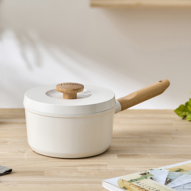 アイリスオーヤマ ルオント 片手無加水鍋 IH/ガス火対応 18cm ホワイト LUO-P18 1個(ご注文単位1個)【直送品】