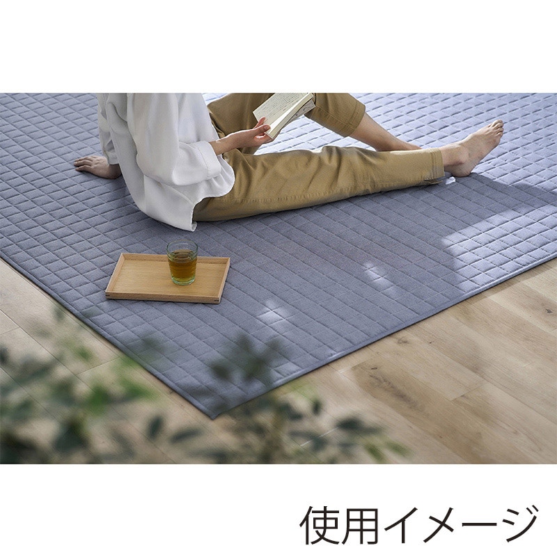 アイリスオーヤマ 先染めキルトラグ 185×240cm ブルー ORG-Y1824 1枚(ご注文単位1枚)【直送品】