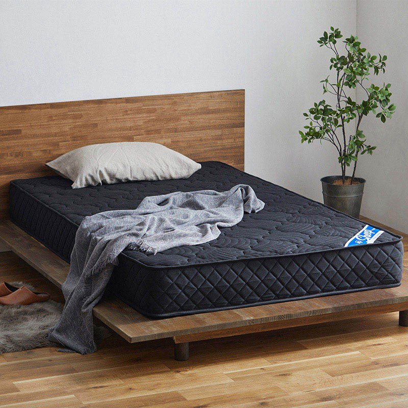 アイリスオーヤマ ポケットコイルマットレス セミダブル ブラック PMTS20N-SD 1枚(ご注文単位1枚)【直送品】