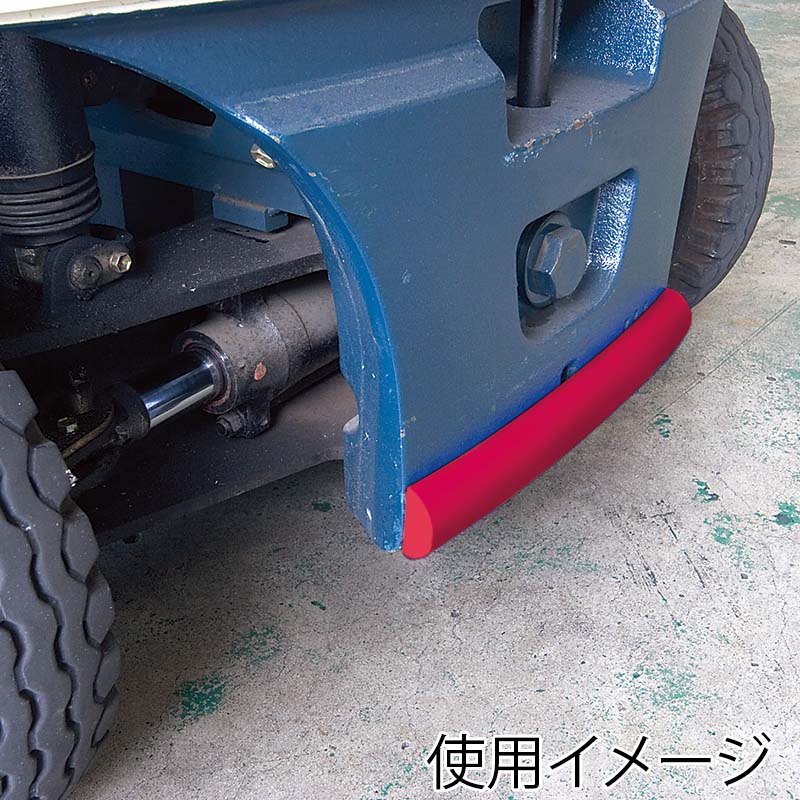 カーボーイ 安心クッション 半円型 40cm AC-39 レッド 1本(ご注文単位1本)【直送品】