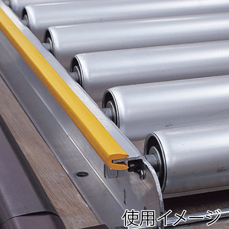 カーボーイ 安心クッション　はさみこみ型 2m　内幅2mm AC-37　イエロー 1本（ご注文単位1本）【直送品】