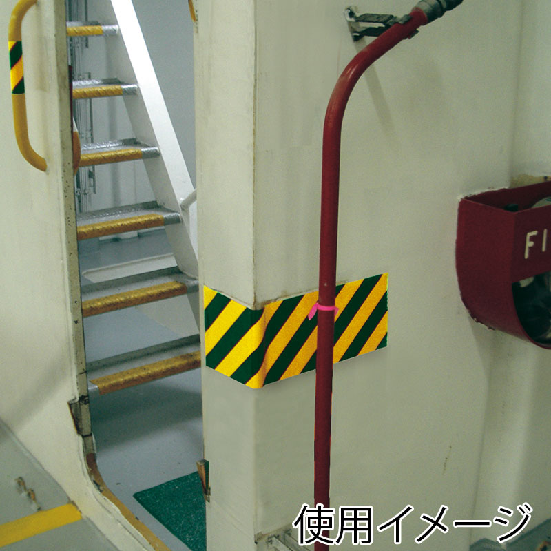 カーボーイ やわらかトラテープ 120mm×3m YT-03 ブラック/イエロー 1巻(ご注文単位1巻)【直送品】