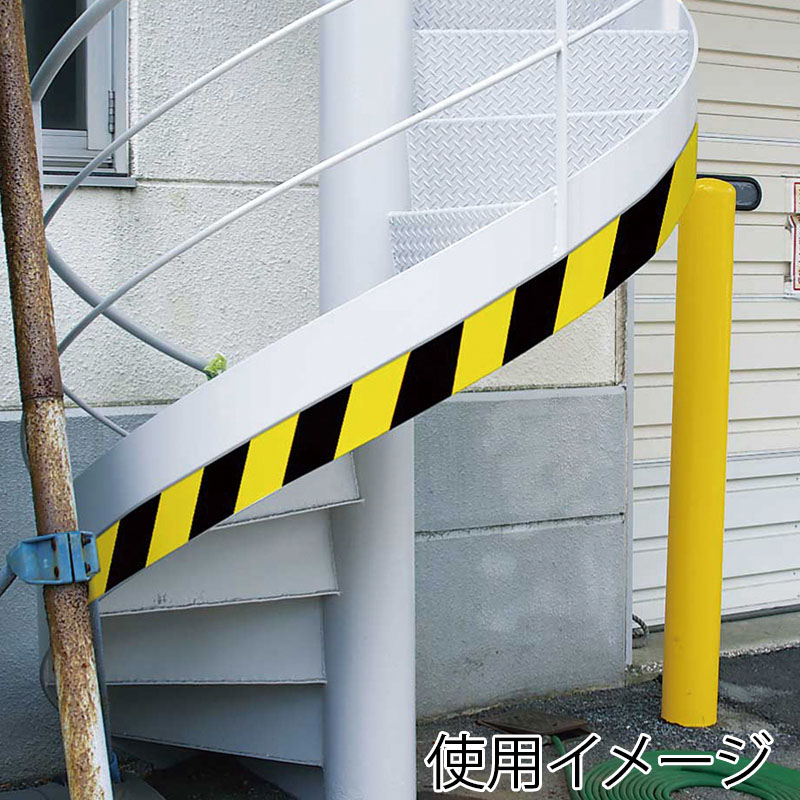 カーボーイ トラマグネットシート 100mm×1m TG-01 ブラック/イエロー 1枚(ご注文単位1枚)【直送品】