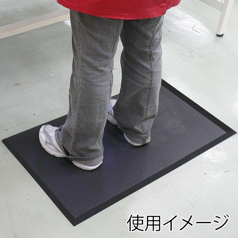 カーボーイ 足腰マット 穴なし Sサイズ AM-01 ブラック 1枚(ご注文単位1枚)【直送品】